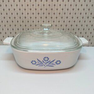 Corningware Vintage Blue Cornflower P-1-B 32 oz , 1 L Casserole with P-7-C Lid
